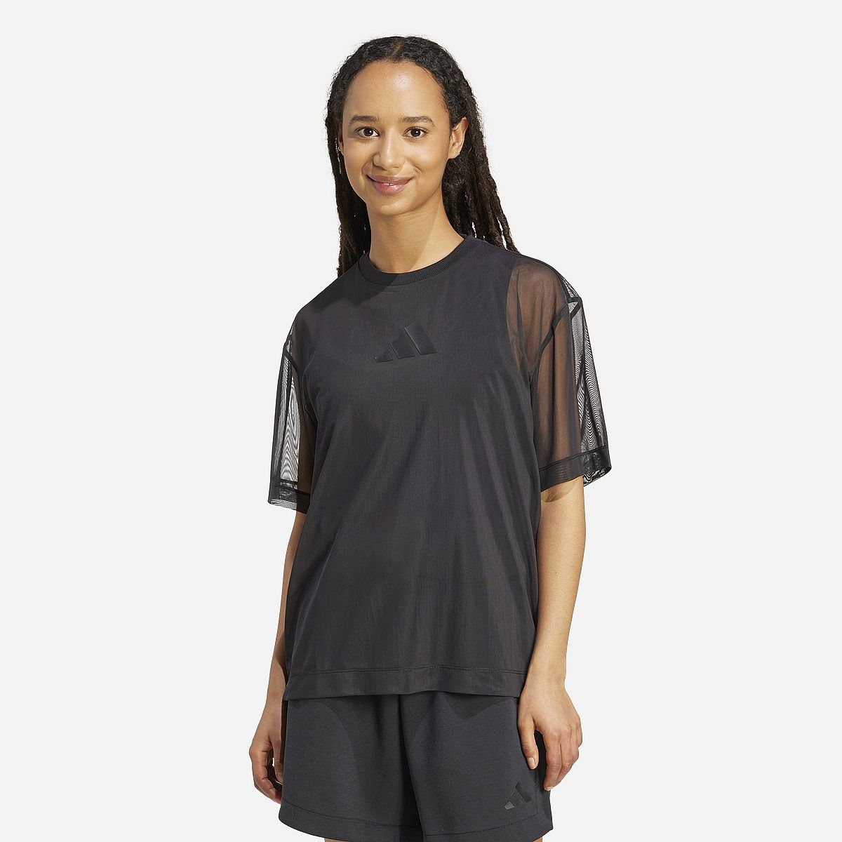 Adidas All Season Soft Lux Mesh T-Shirt Dames