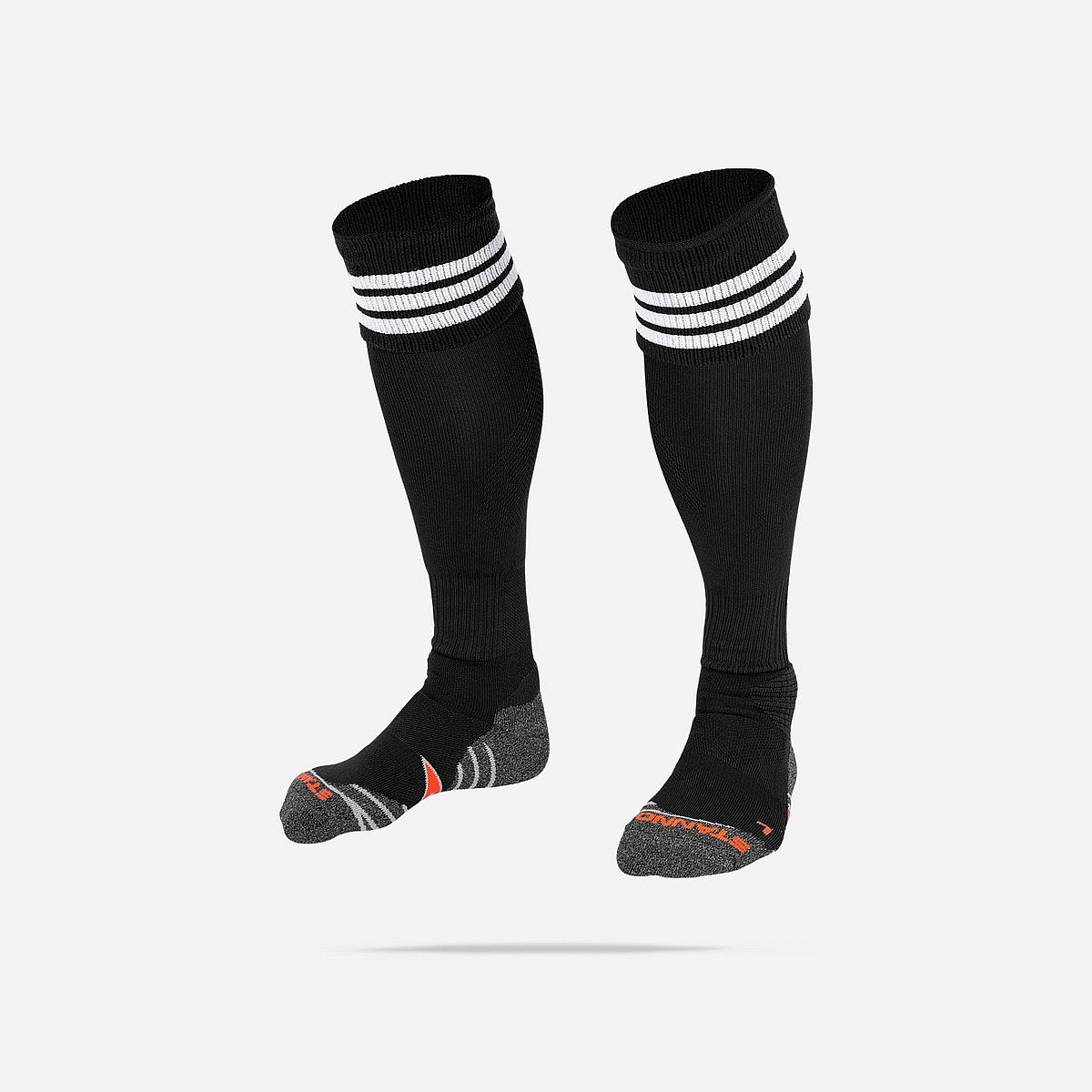 Stanno Zwarte kousen met witte ringen