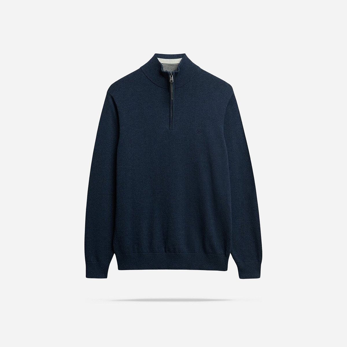 SuperDry Mode Essentials Cotton Half Zip Sweater Heren