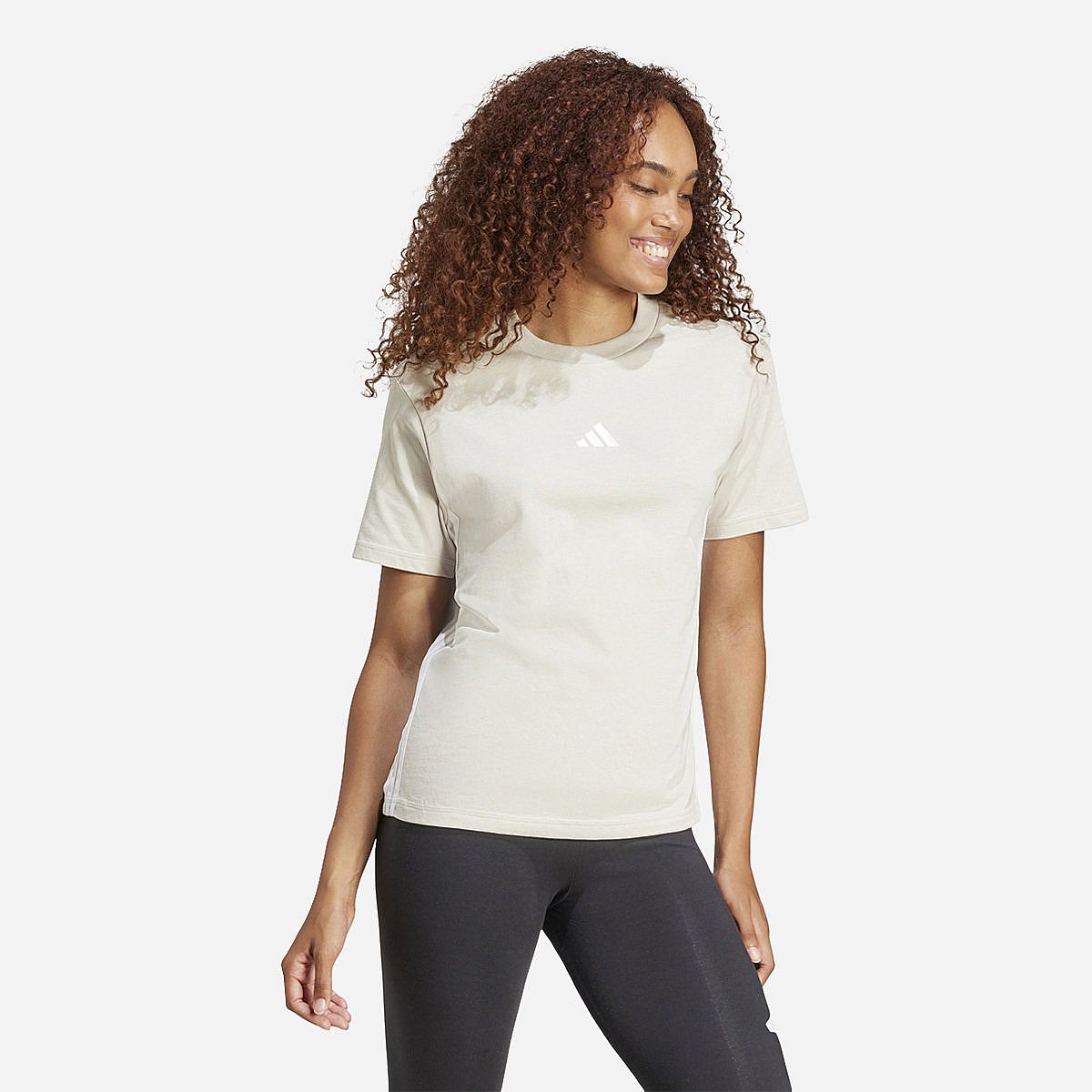 Adidas Essentials 3-Stripes Cotton T-Shirt Dames