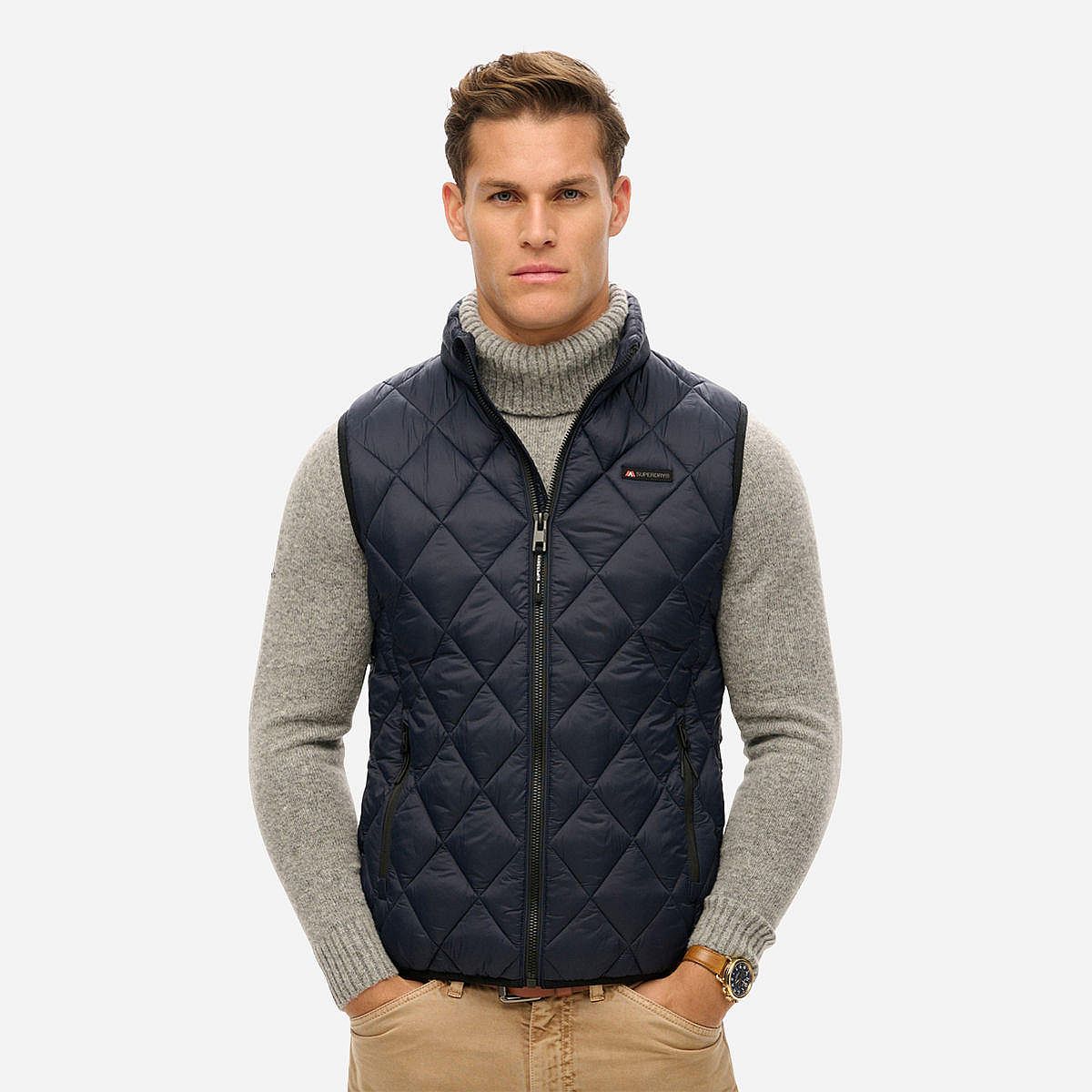 SuperDry Mode Diamond Quilt Fuji Lite Gilet Heren