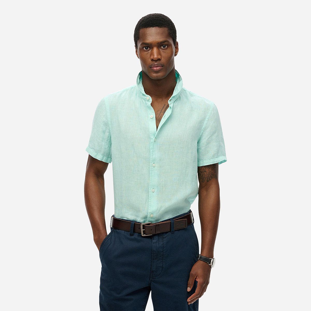 SuperDry Mode Vacation Linen Short-Sleeve Shirt Heren