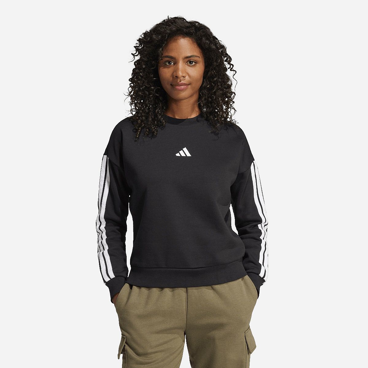 Adidas Essentials 3-Stripes Fleece Sweatshirt Dames