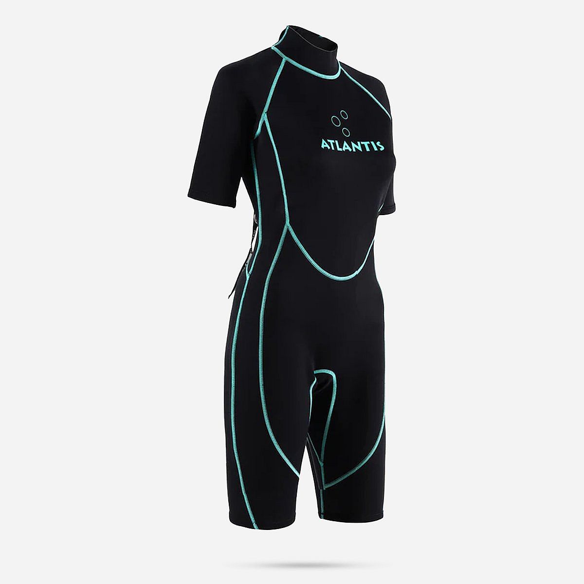 Atlantis 2mm Adventure Shorty Wetsuit Black/Turquoise Dames