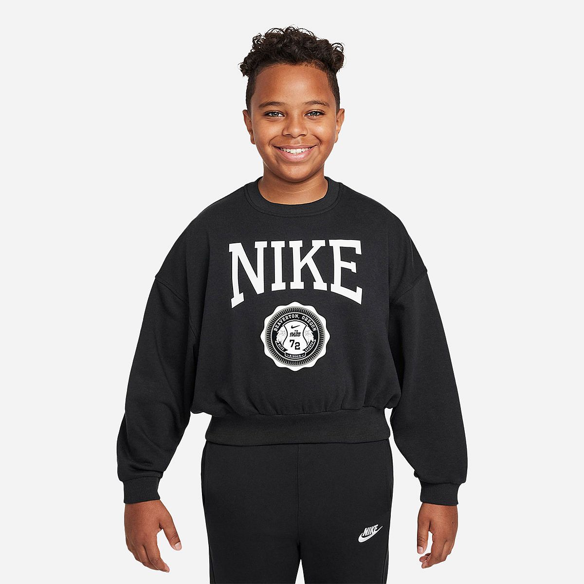 Nike Sportswear Club Fleece Top Crew GX Star Meisjes Nike Sportswear Club Fleece Top Crew GX Star Meisjes