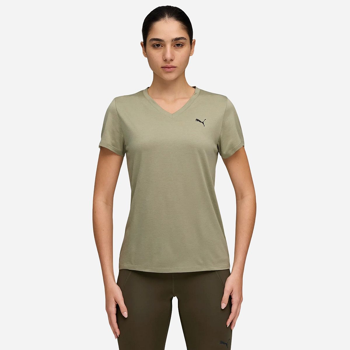 Puma Tad Essential V-Neck T-Shirt Dames