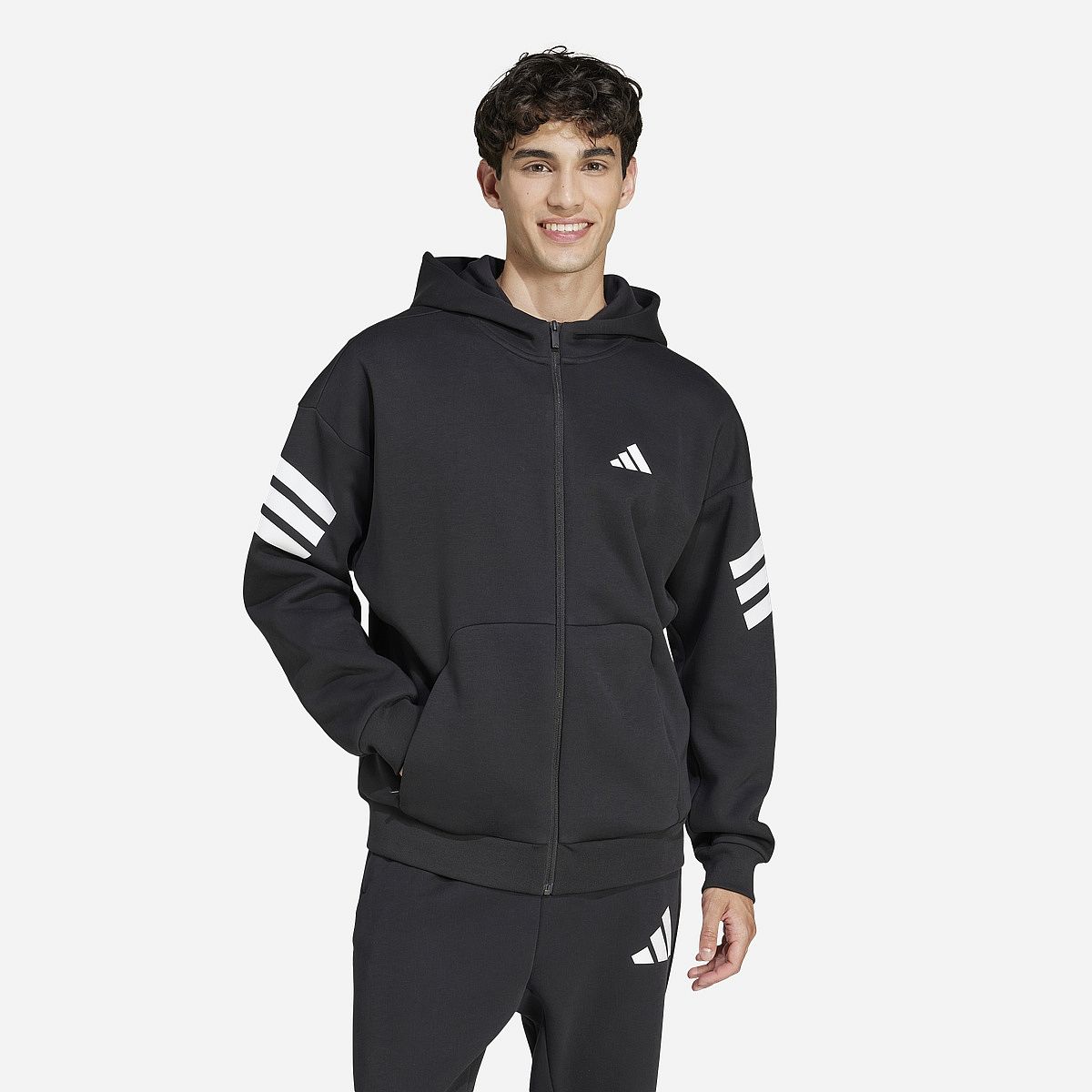 Adidas Future Icons 3-Stripes Full-Zip Hoodie Heren