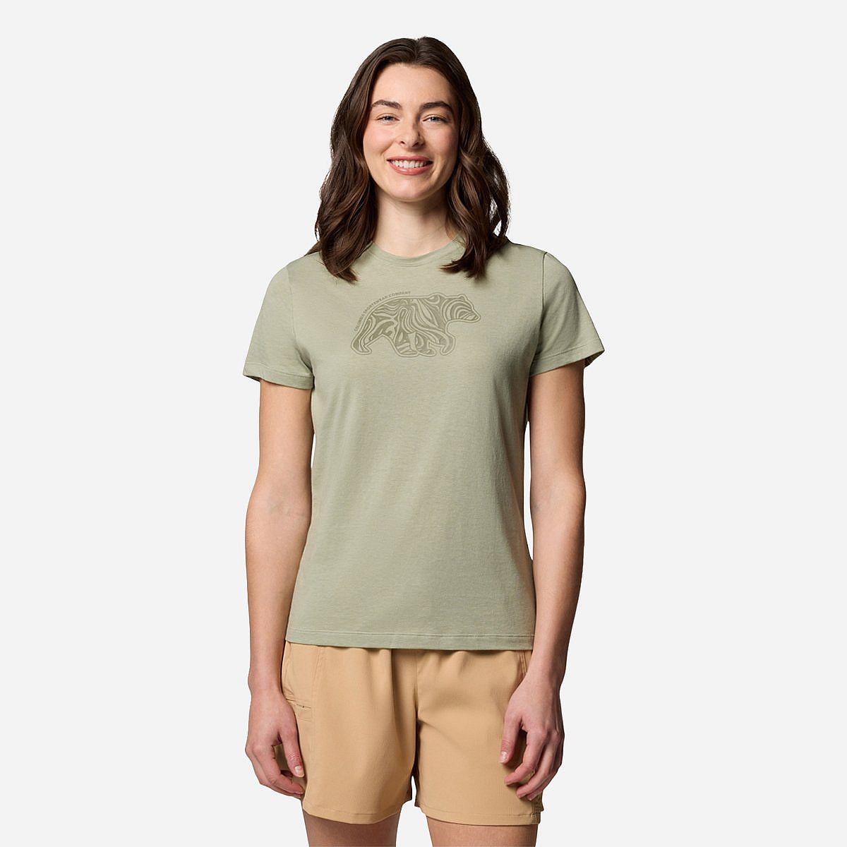 Columbia Ruby Springs Graphic Fitted Short Sleeve Dames Columbia Ruby Springs Graphic Fitted Short Sleeve Dames