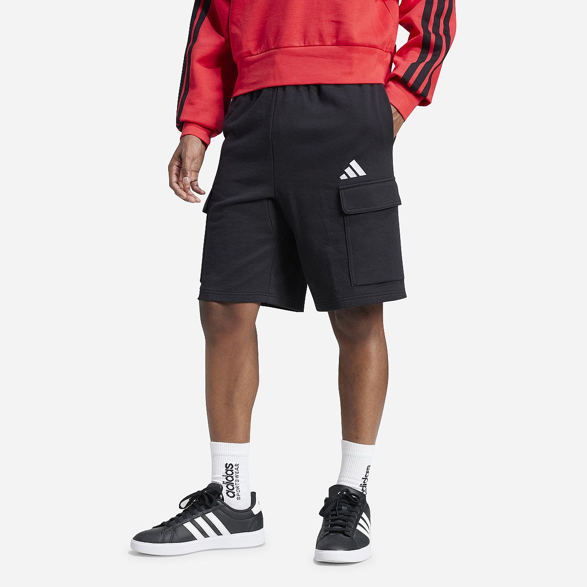 Adidas Essentials Feel Cozy French Terry Cargo Shorts Heren