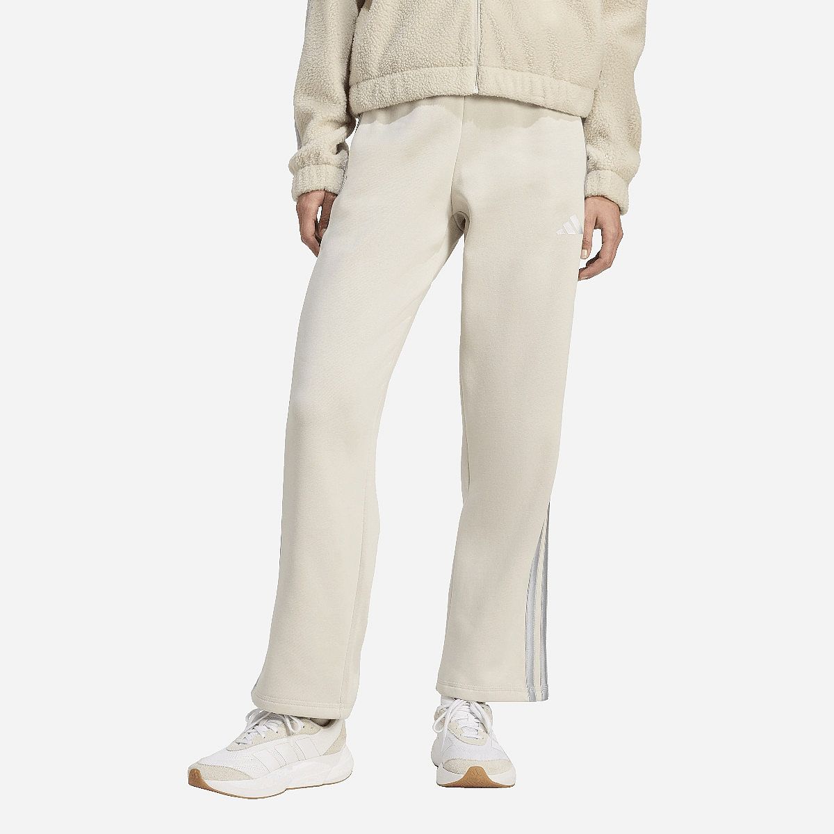 Adidas Holiday 3-Stripes Fleece Open-Hem Joggingsbroek Dames