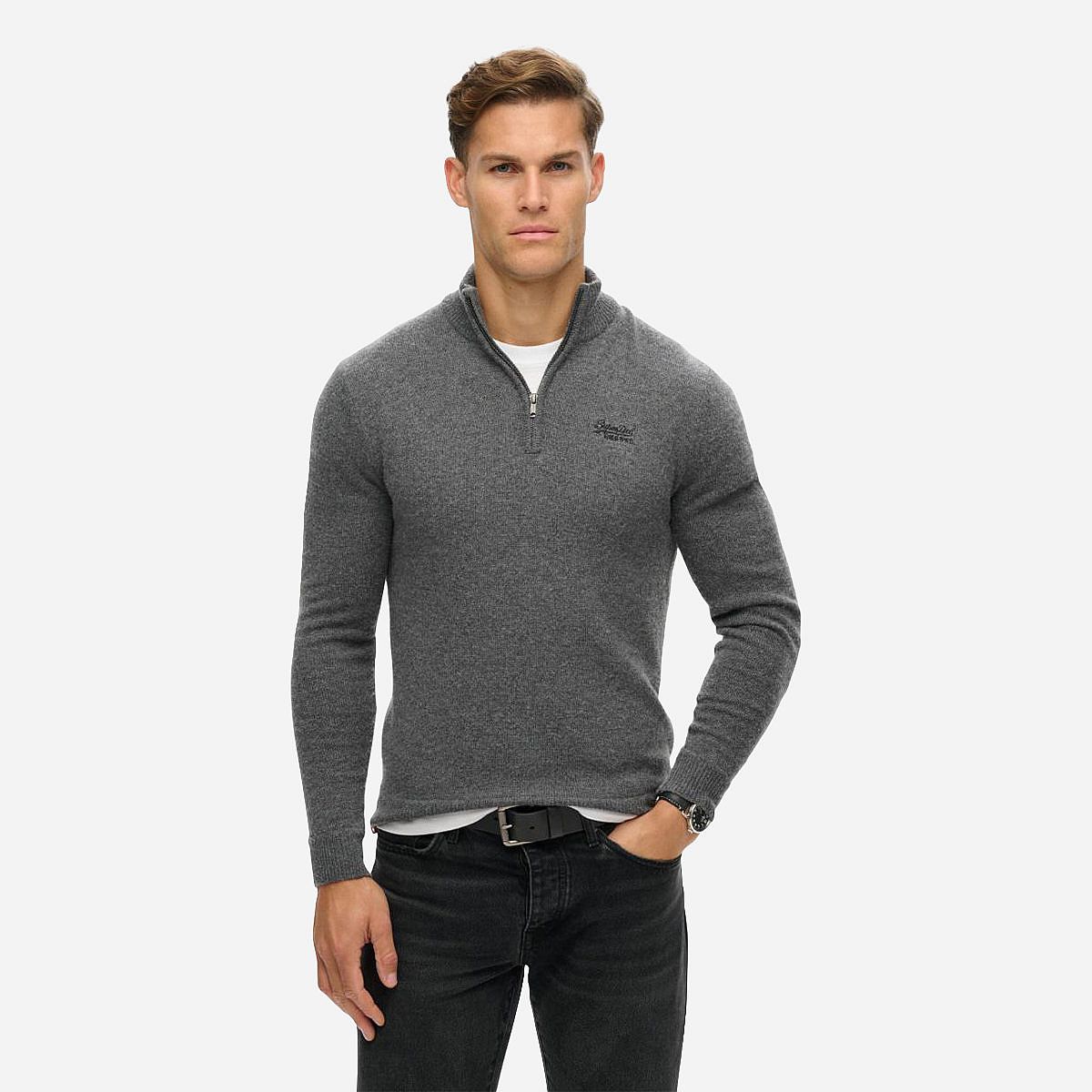 SuperDry Mode Essential Knit Half Zip Sweater Heren