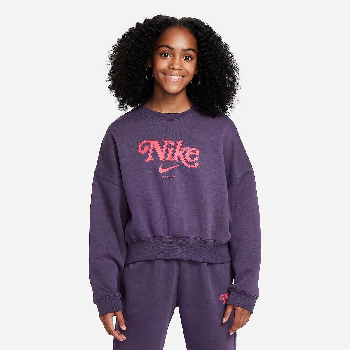 Nike Cropped Fleece Trui Meisjes Nike Cropped Fleece Trui Meisjes