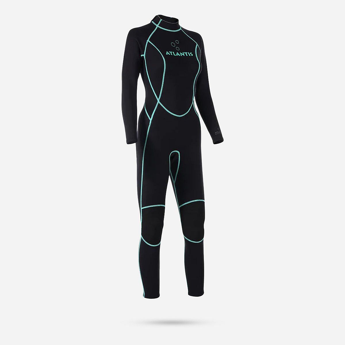 Atlantis 3/2mm Adventure Full Wetsuit Black/Turquoise Dames