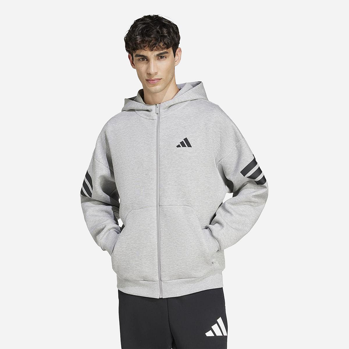 Adidas Future Icons 3-Stripes Full-Zip Hoodie Heren