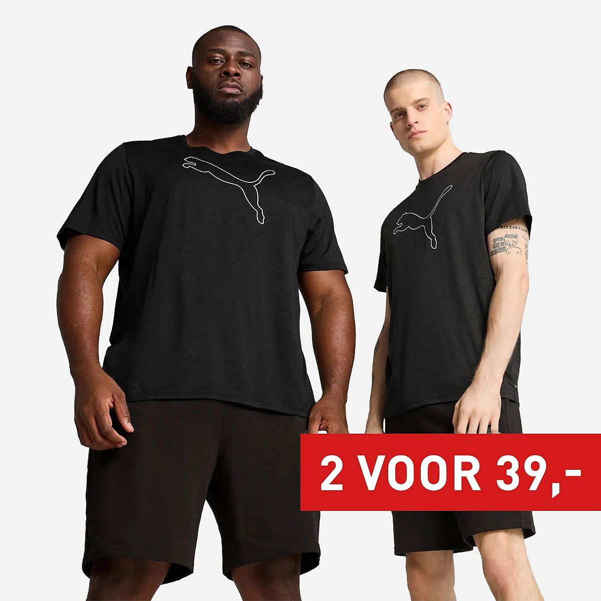 Puma Tad Essential Heather T-Shirt Heren Puma Tad Essential Heather T-Shirt Heren