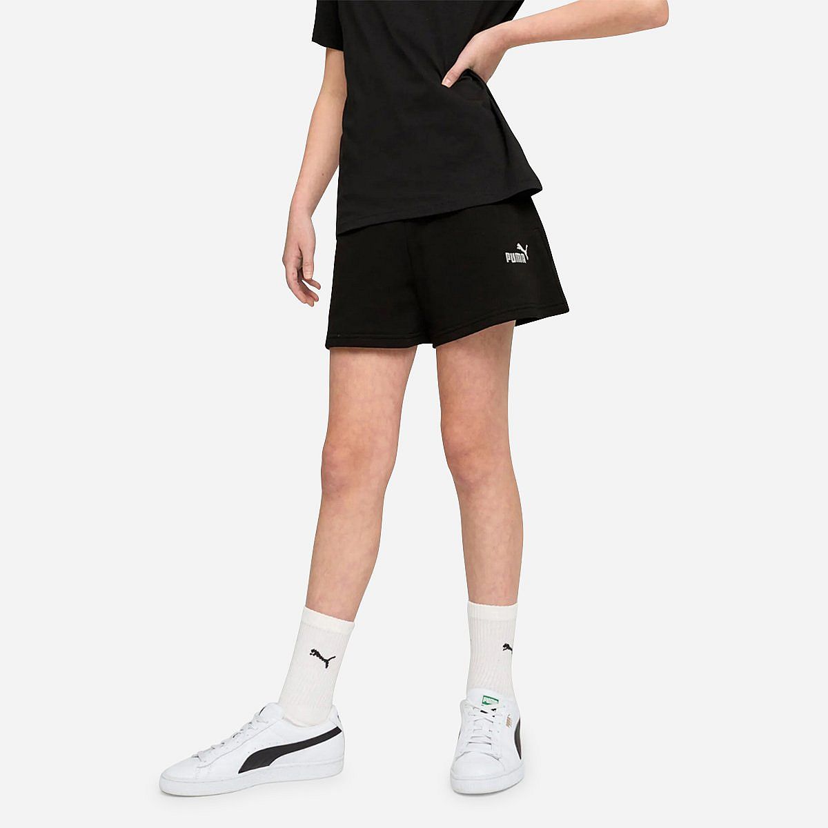 Puma Essentials Small Logo Shorts Short Meisjes Puma Essentials Small Logo Shorts Short Meisjes