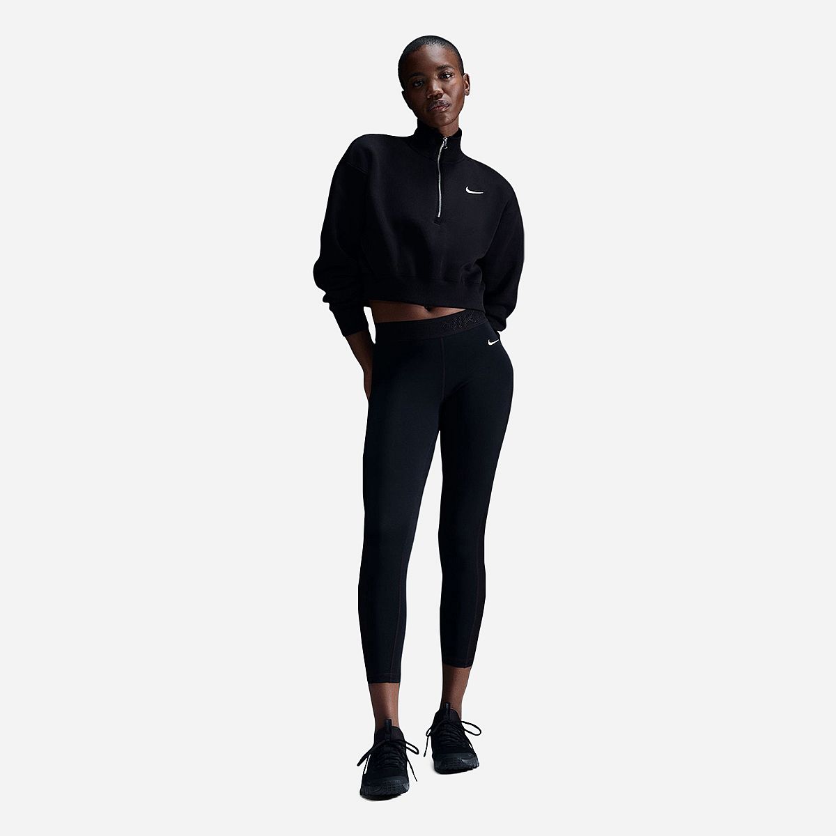 Nike Sportswear Phoenix Fleece Quarter-Zip Crop Sweater Dames