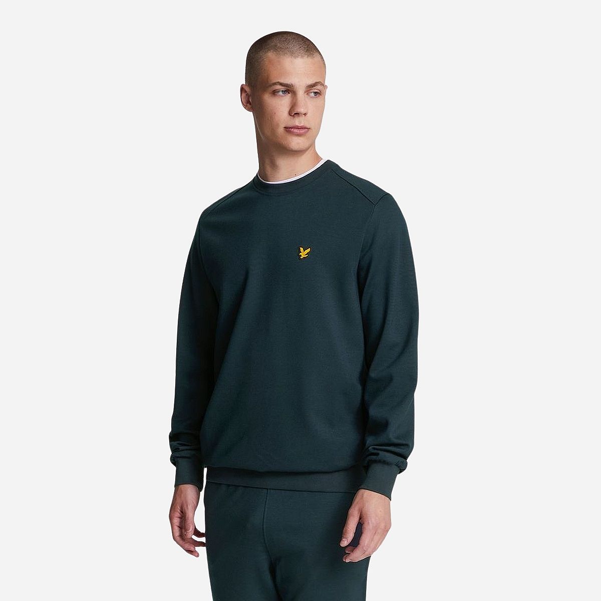 Lyle & Scott Crew Neck Fly Fleece Sweater Heren