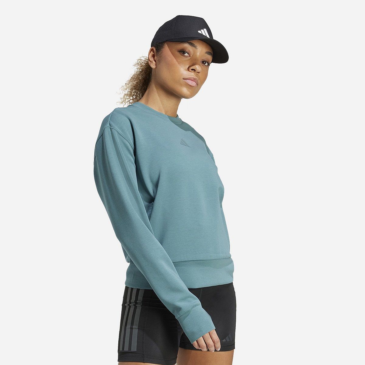 Adidas Designed-for-Training Warm-Up Crewneck Sweatshirt Dames Adidas Designed-for-Training Warm-Up Crewneck Sweatshirt Dames