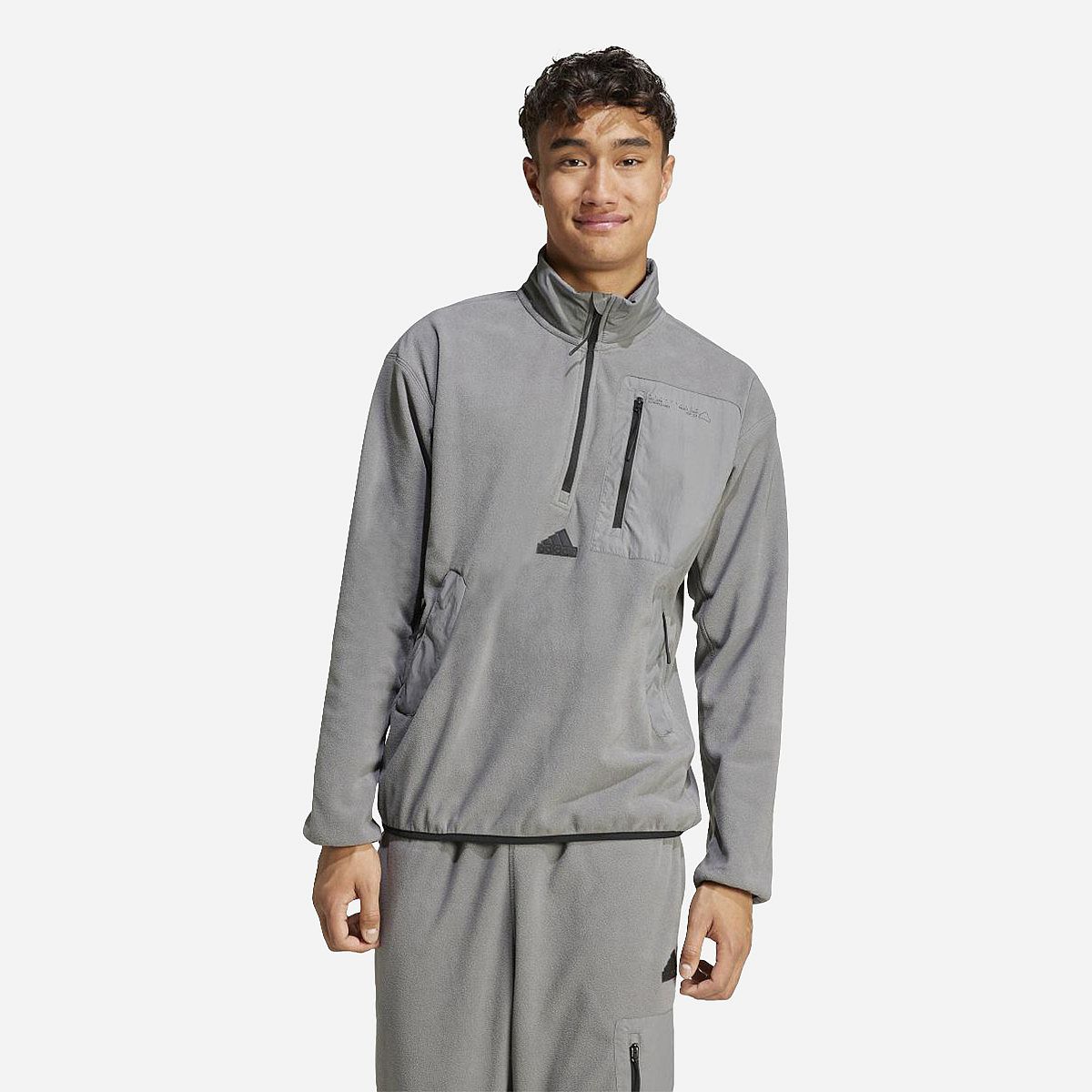 Adidas City Escape Polar Fleece Jack met Halflange Rits