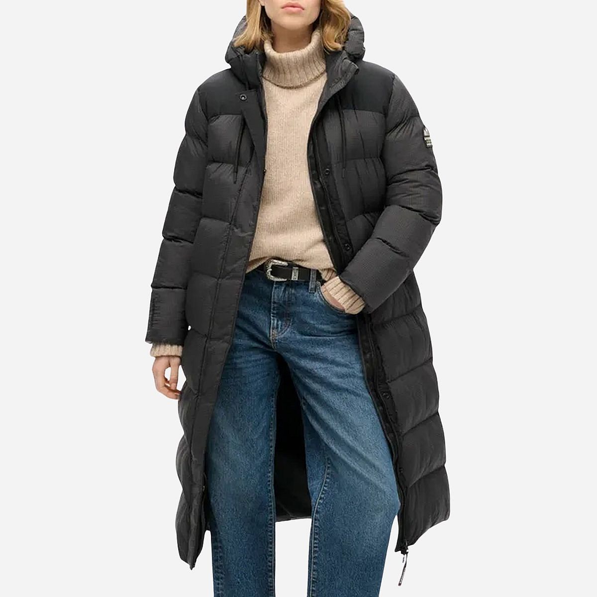 SuperDry Mode Ripstop Longline Puffer Winterjas Dames