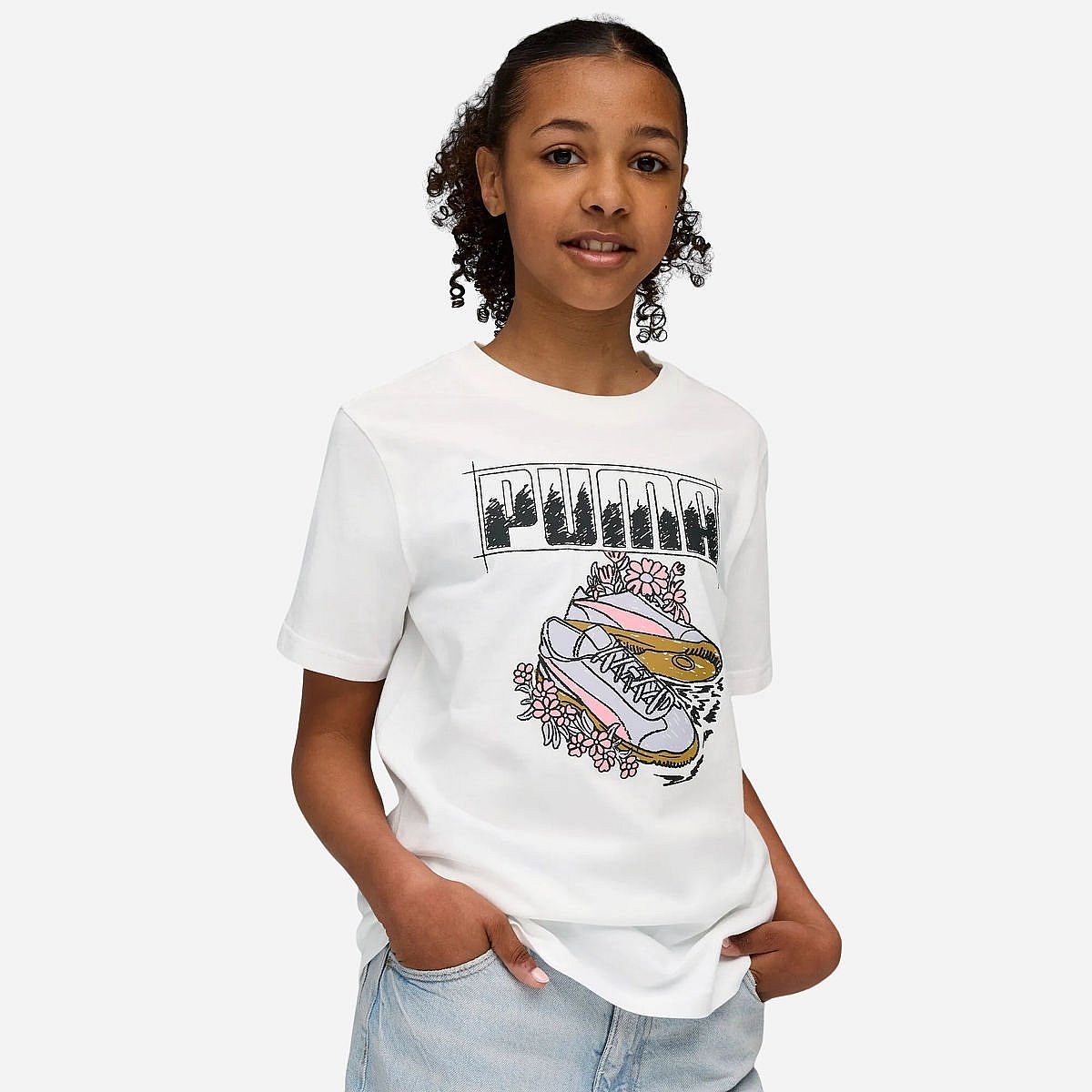 Puma Graphic Sneakers T-Shirt Meisjes Puma Graphic Sneakers T-Shirt Meisjes