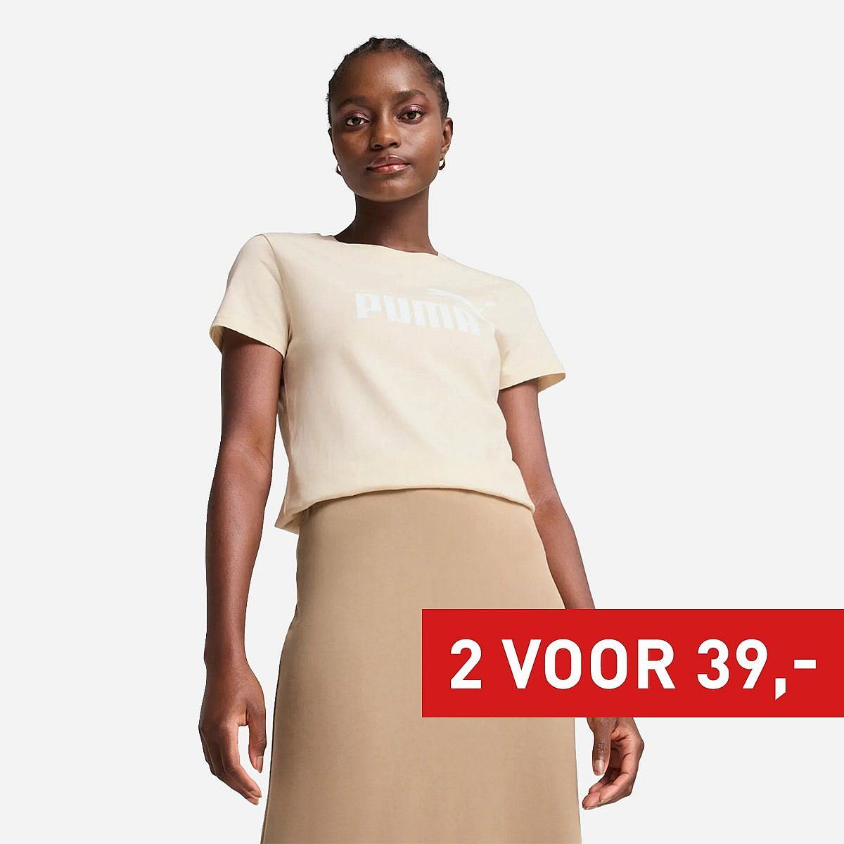 Puma Essentials Logo T-Shirt Dames Puma Essentials Logo T-Shirt Dames