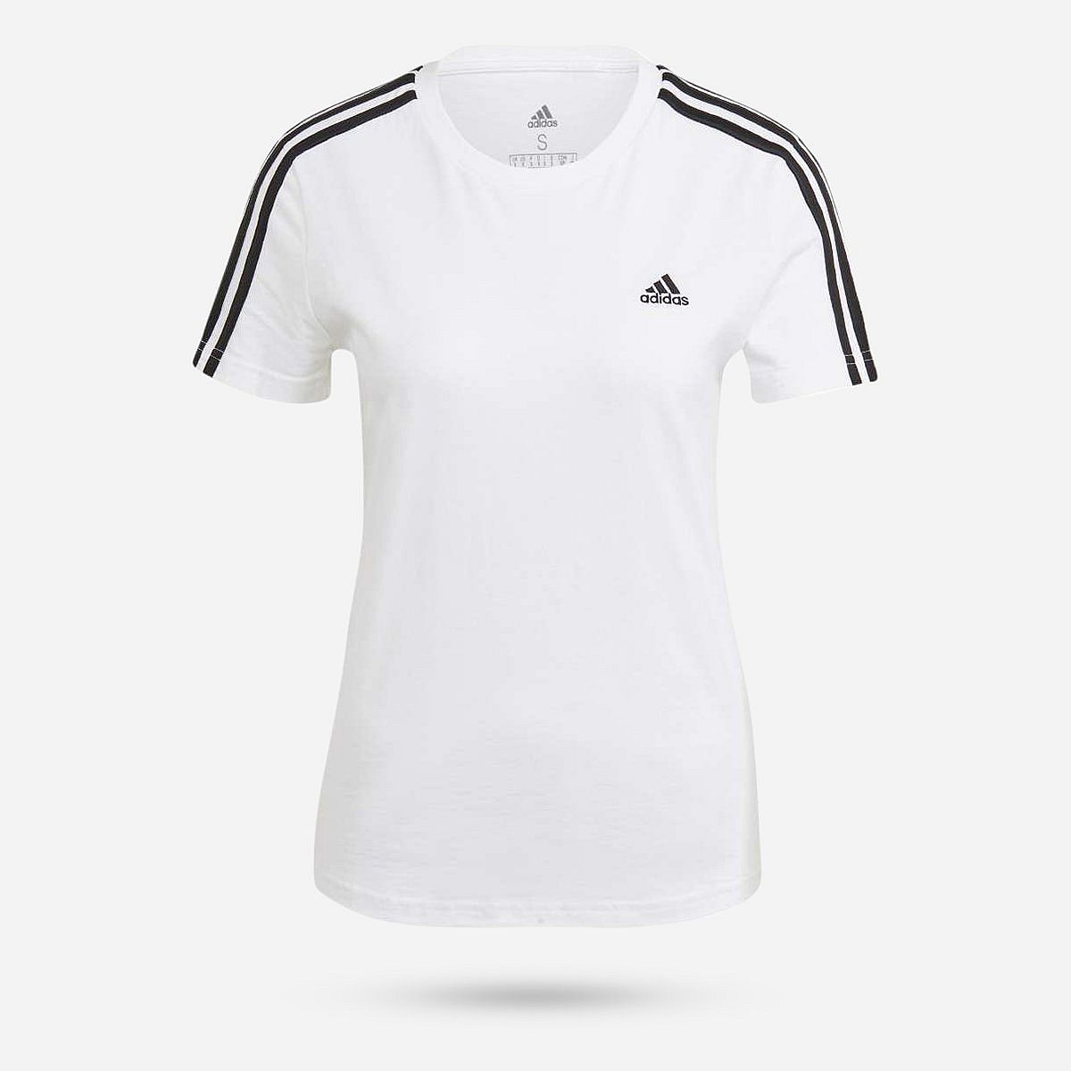Adidas Essentials Slim 3-Stripes T-shirt Dames