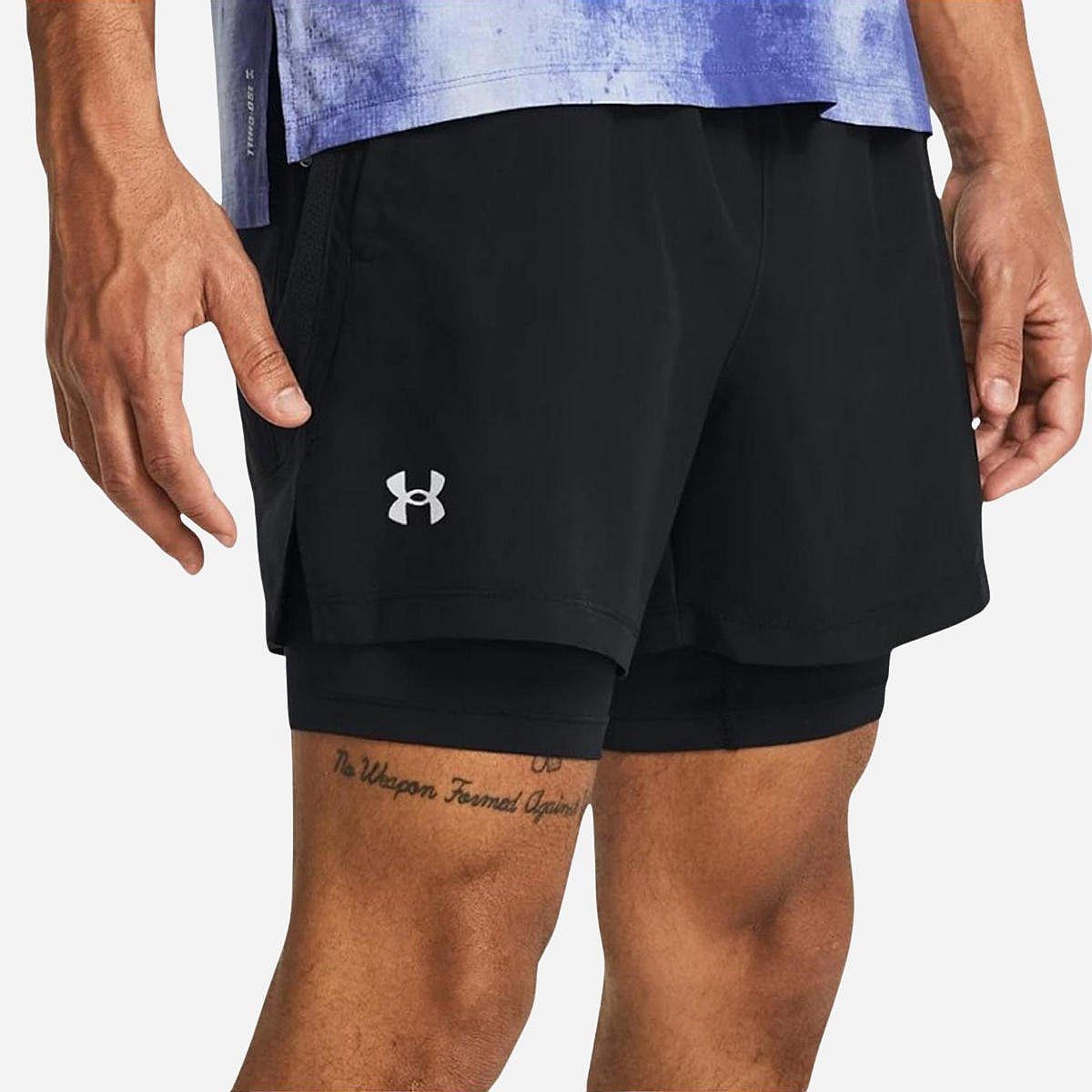 Under Armour Launch 5 inch 2-In-1 Short Heren Under Armour Launch 5 inch 2-In-1 Short Heren