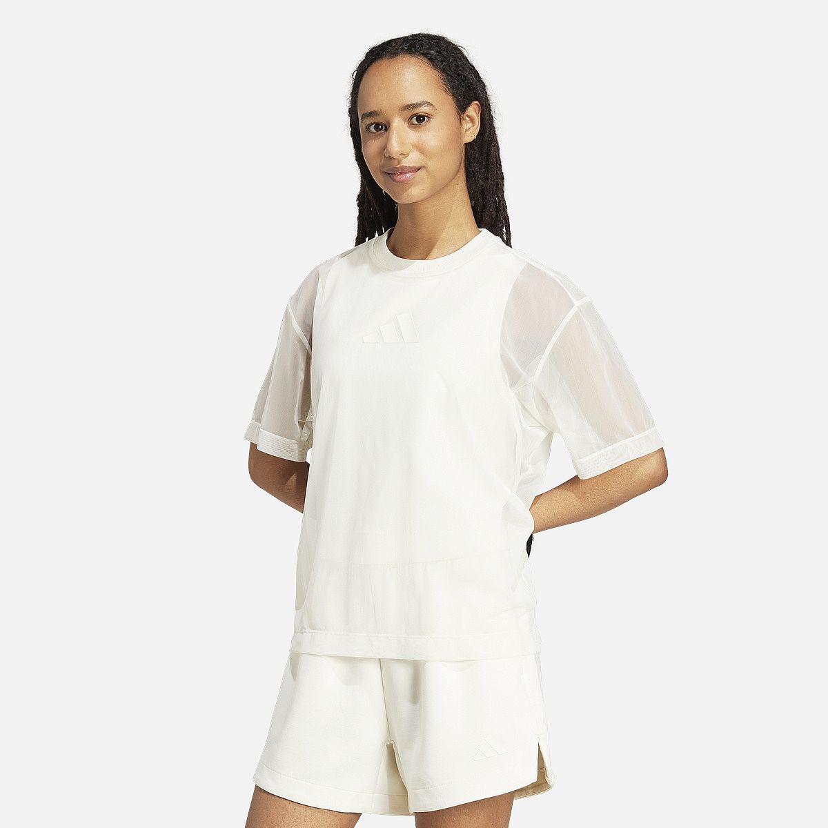 Adidas All Season Soft Lux Mesh T-Shirt Dames
