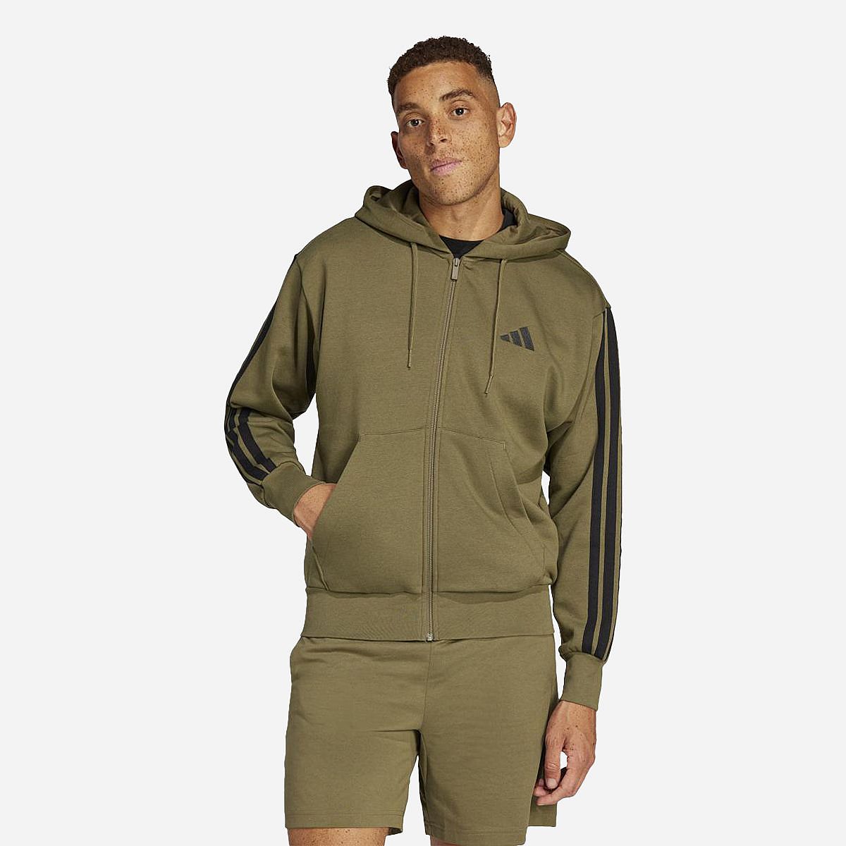 Adidas Essentials 3-Stripes Fleece Hoodie Heren