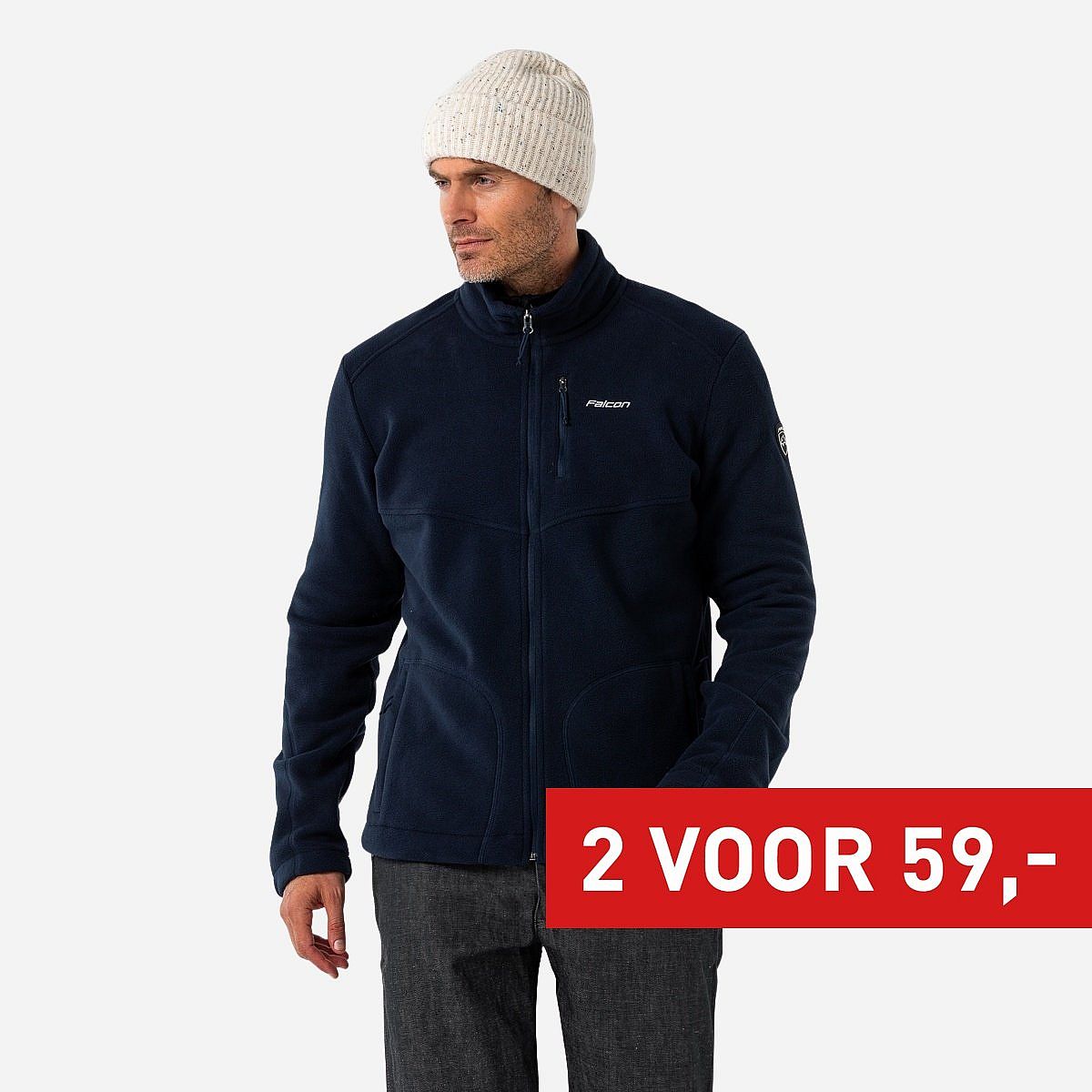 Falcon Robby Full-Zip Fleece Pully Heren Falcon Robby Full-Zip Fleece Pully Heren