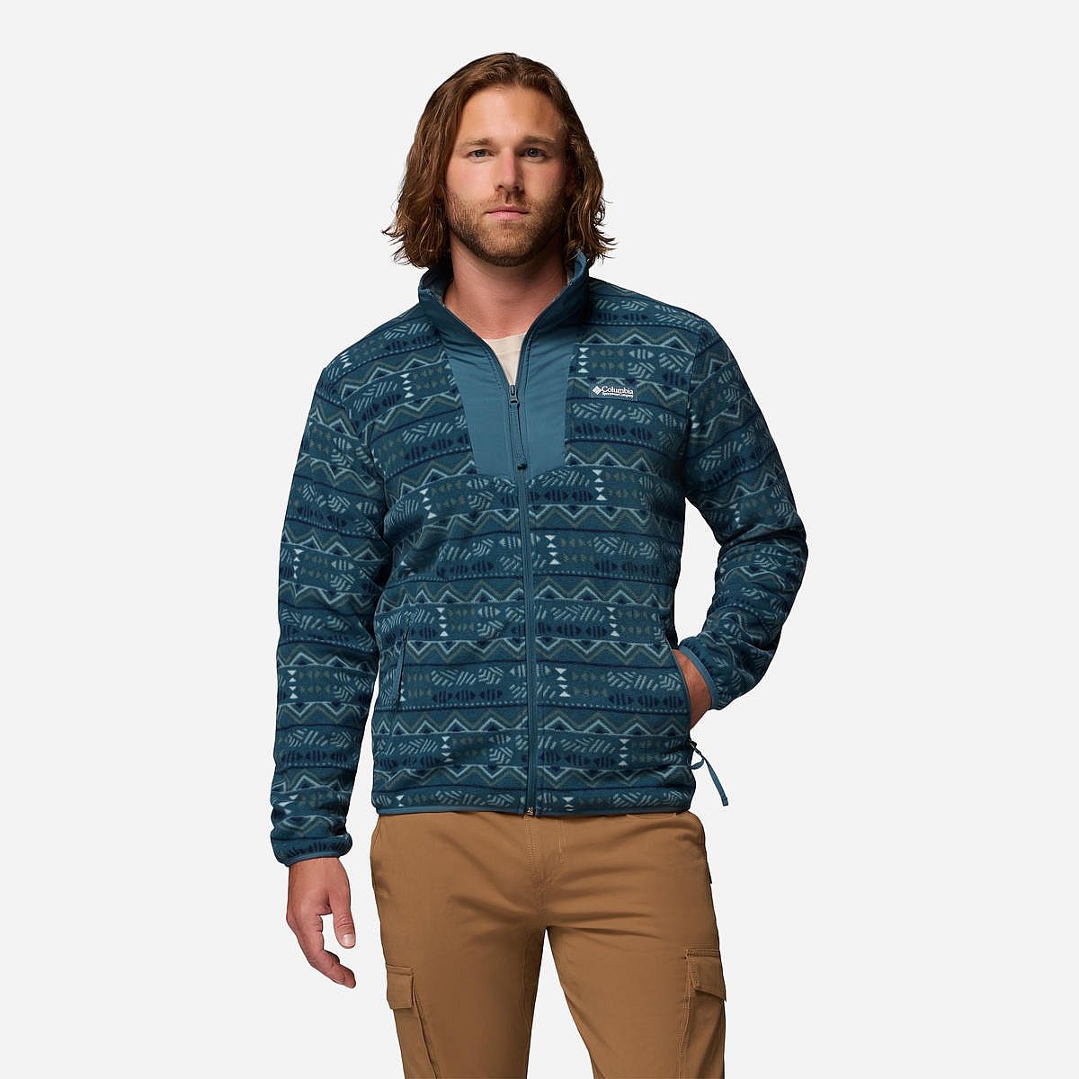 Columbia Sequoia Grove Printed Full Zip Fleece Sweater Heren