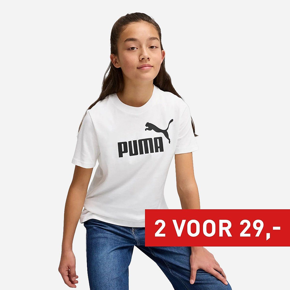 Puma Essentials Logo T-Shirt Meisjes Puma Essentials Logo T-Shirt Meisjes