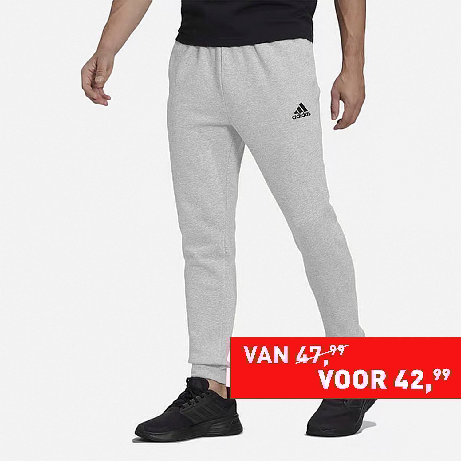 Adidas Joggingbroek Grijs Comfortabele Feel Cozy Fleece Regular